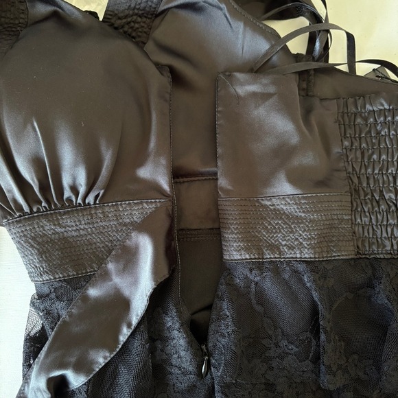 Urban Behavior Y2K Babydoll Halter Top Dark Romantic Whimsigoth Black Women's S - Picture 12 of 12